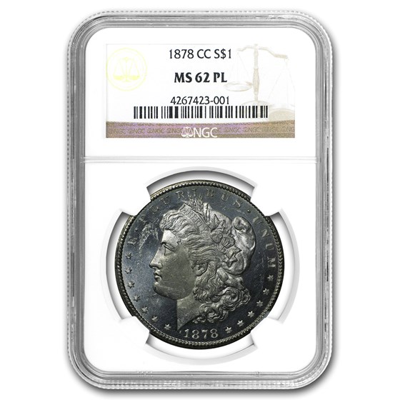 1878-CC Morgan Dollar MS-62 PL NGC 1878-CC Morgan Dollar MS-62 PL NGC